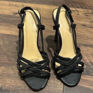 Kate Spade Black Strappy Heels